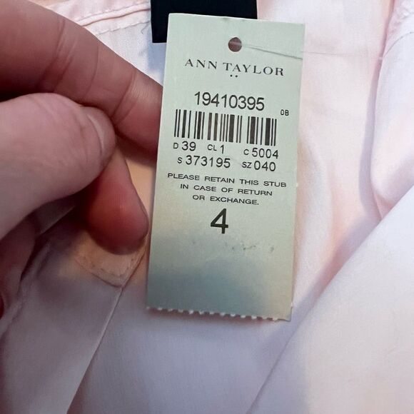 NWT! Ann Taylor light pink button down shirt - Picture 5 of 10
